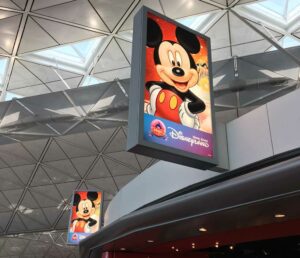 Disney lighting box in airport